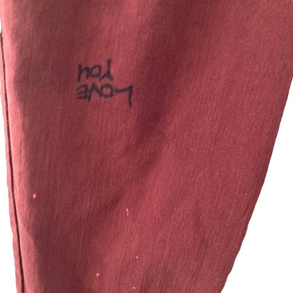 Divine Right Of Denim Shorts Bermuda Burgundy Womens Size 28 Stretch - Picture 4 of 6